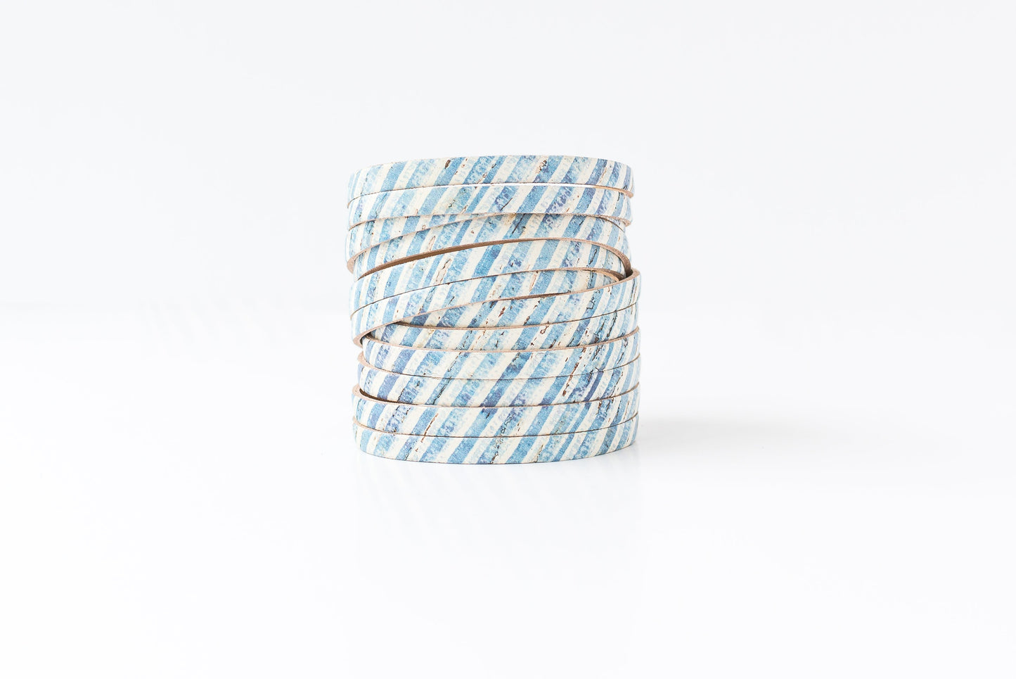 Leather Bracelet / Original Sliced Wrap Cuff / Seaside Cork / Extra Large