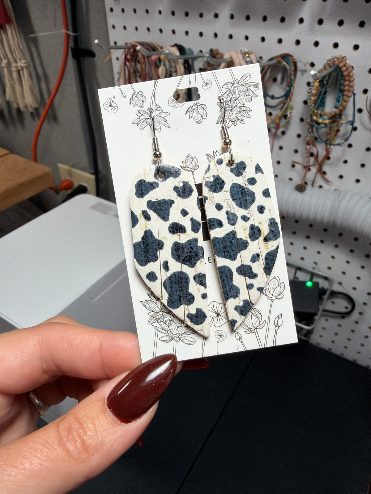 Cowbell Cork Mini Fringe Earrings
