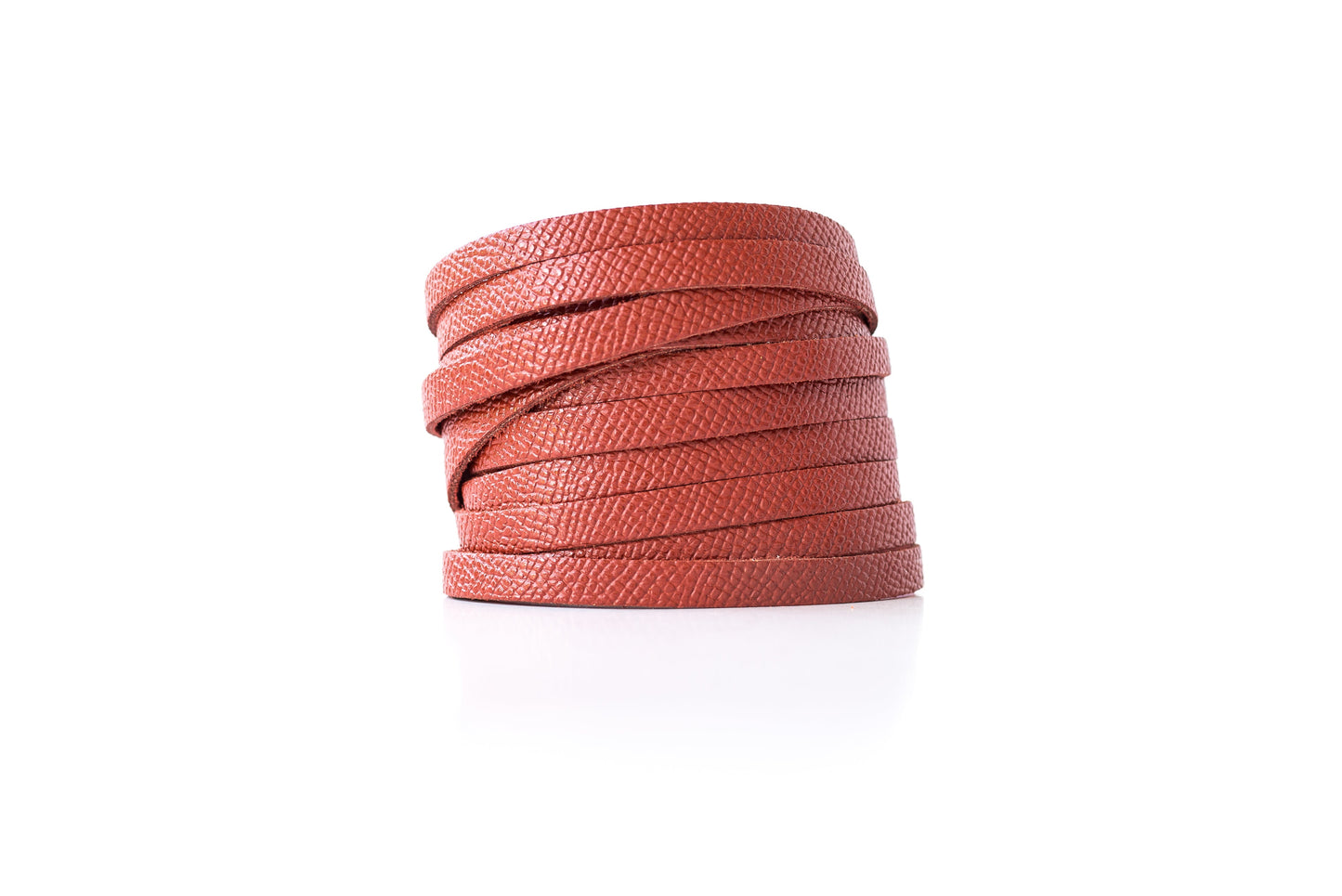 Leather Bracelet / Original Sliced Wrap Cuff / Spiced Cider / Small