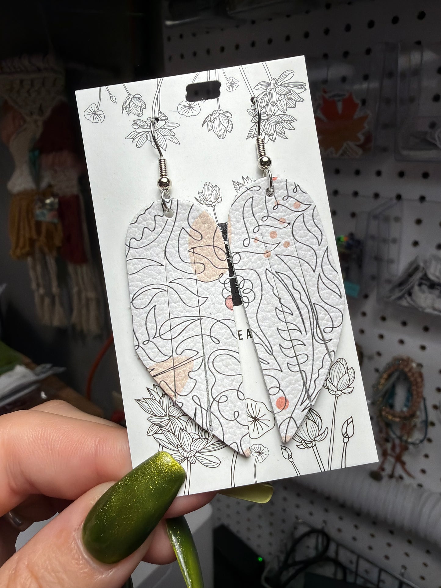 One Line Art Mini Fringe Earrings