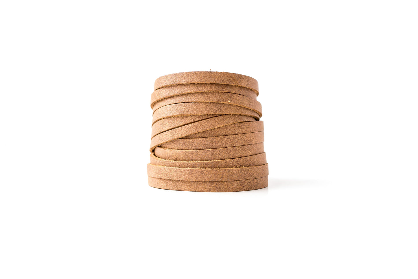Leather Bracelet / Original Sliced Wrap Cuff / Washed Tan / Regular