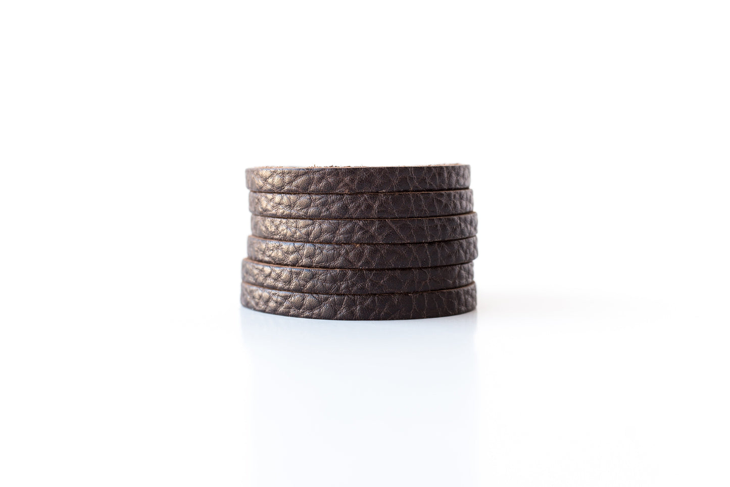 Leather Bracelet / Original Sliced Cuff / Chocolate Brown