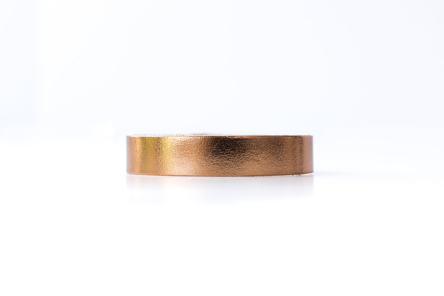 Leather Bracelet / Skinny Slim Cuff / Metallic Bronze
