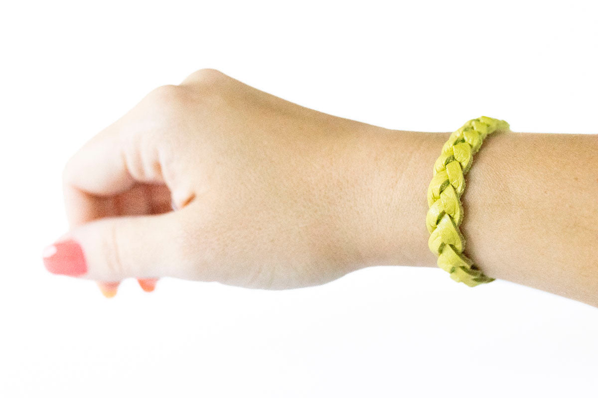 Braided Leather Bracelet / Fresh Citrus / Regular