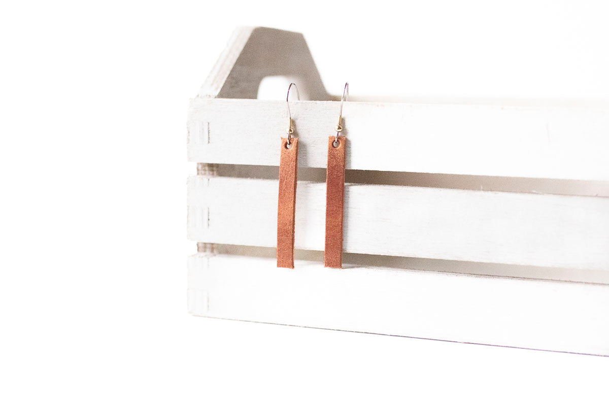 Leather Earrings / Simple / Clay