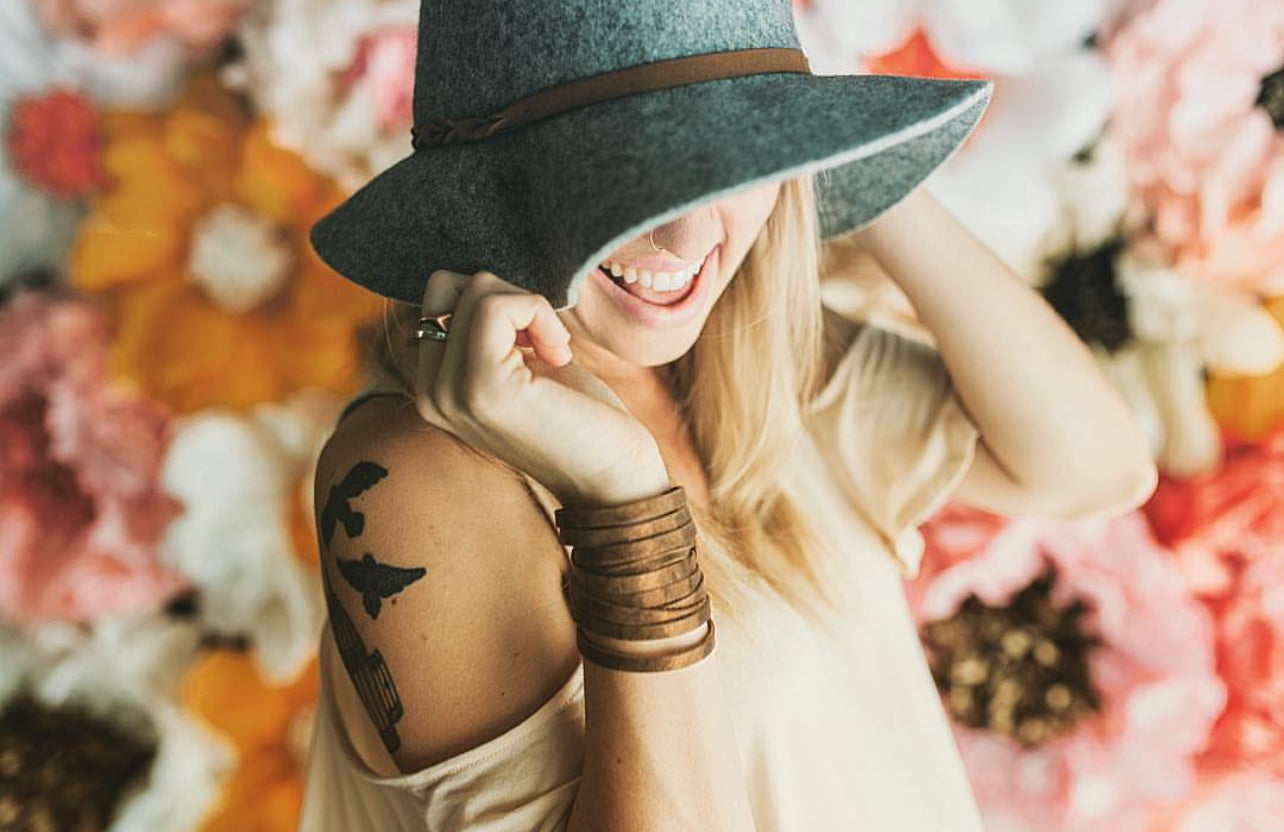 Leather Bracelet / Original Sliced Wrap Cuff / Burlap