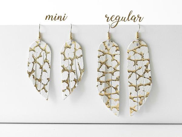 Leather Earrings / Mini Fringe / Chocolate Brown