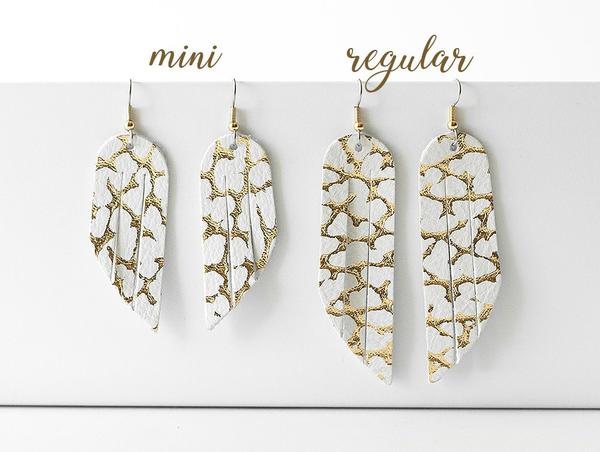 Leather Earrings / Mini Fringe / Cactus Suede
