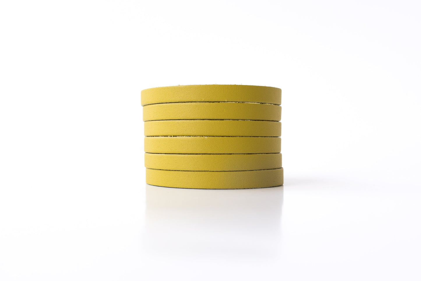 Leather Bracelet / Original Sliced Cuff / Pear / Small