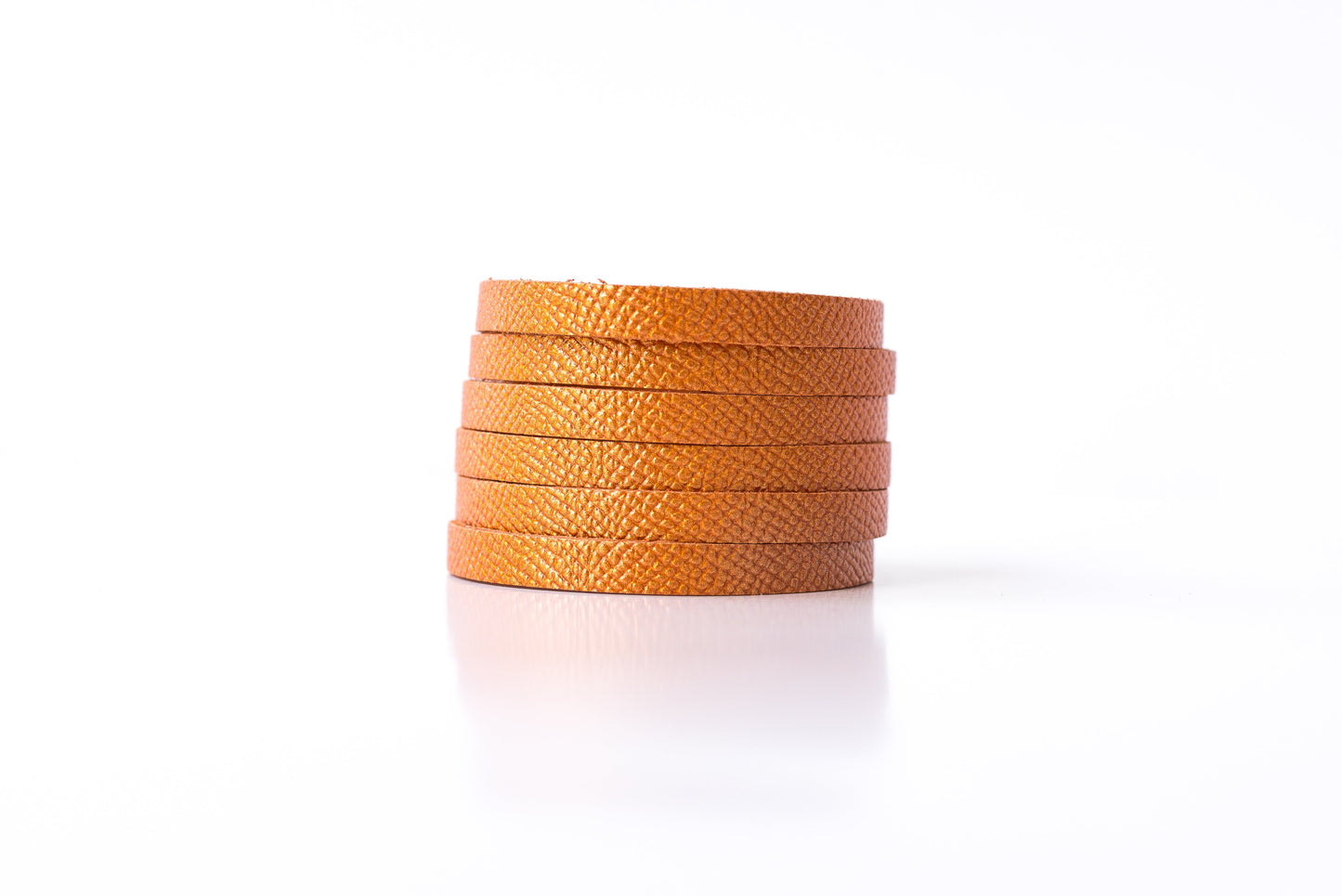 Leather Bracelet / Original Sliced Cuff / Autumn Blaze / Large