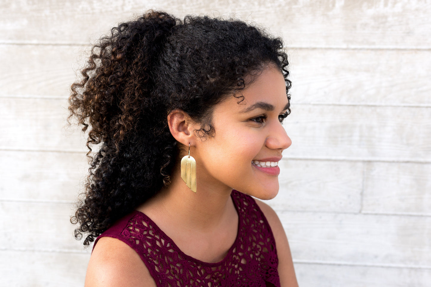 Leather Earrings / Mini Fringe / Chocolate Brown