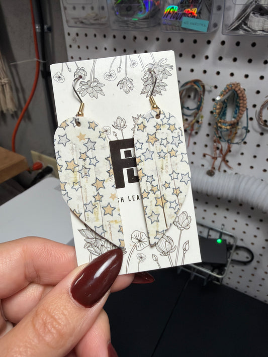 Stars Cork Mini Fringe Earrings