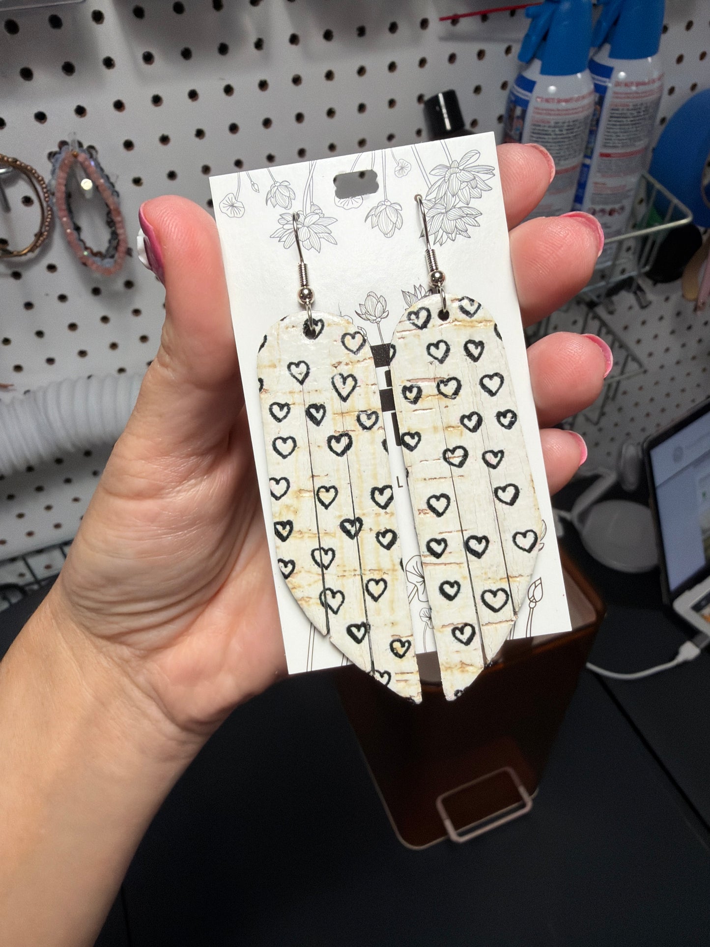 Heart Print Fringe - Custom Leather