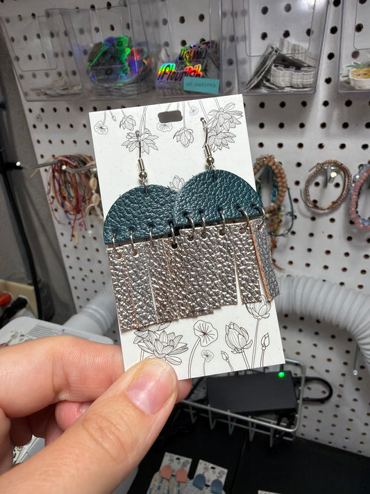 Teal Bay & Chrome Cinque Luci Earrings