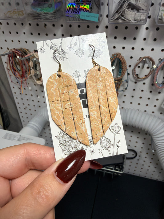 Autumn Straw Flowers Mini Fringe Earrings