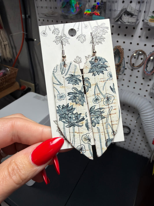 Flourishing Cork Fringe Earrings
