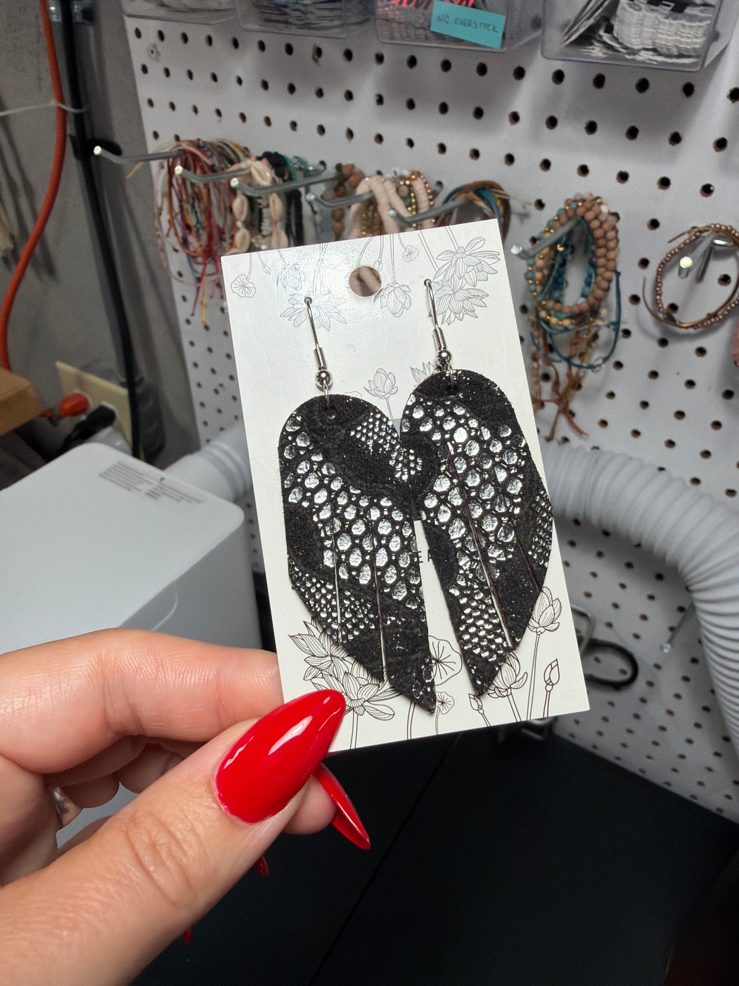 Snakeskin Lace Mini Fringe