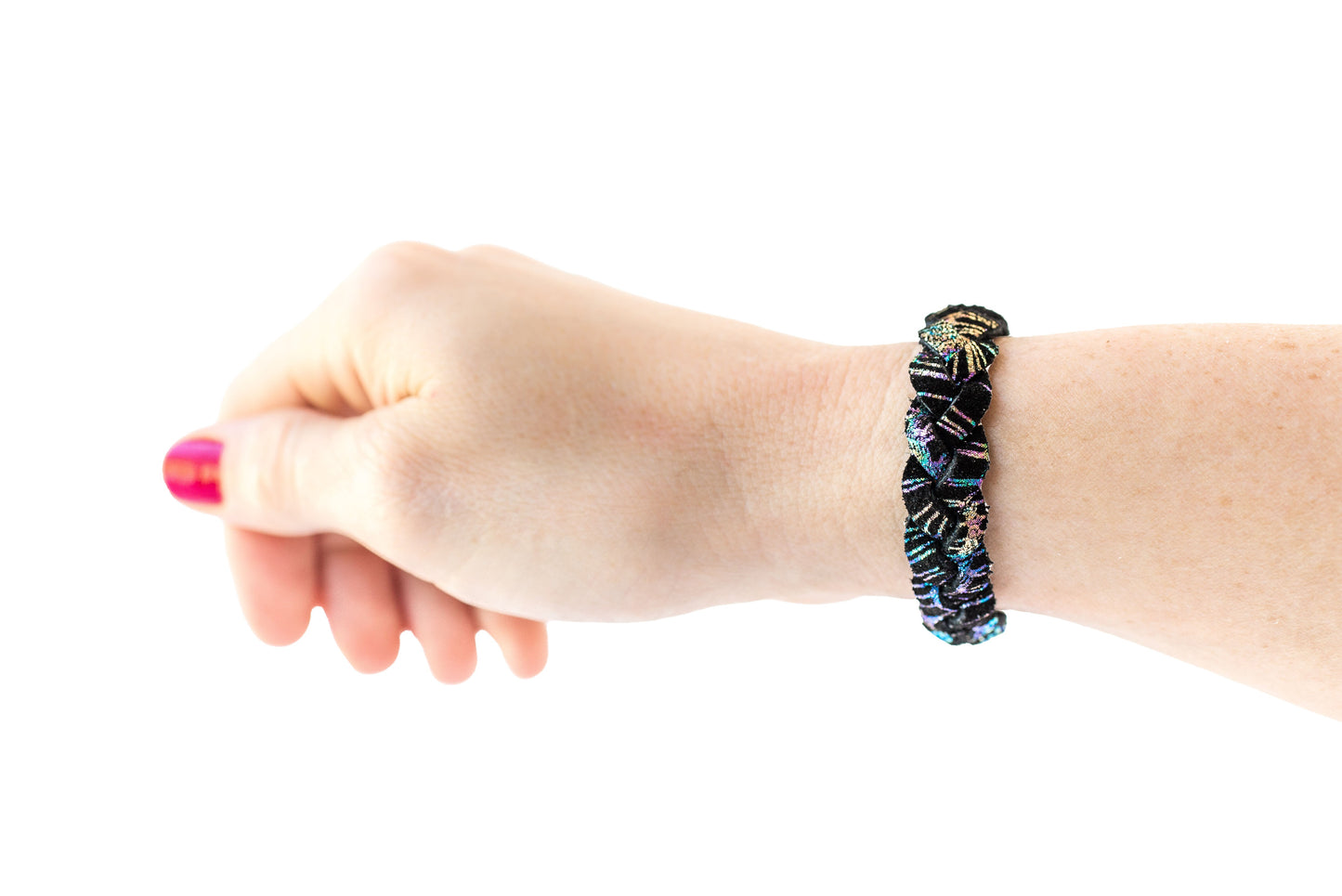 Braided Leather Bracelet / Cosmic Space / Regular