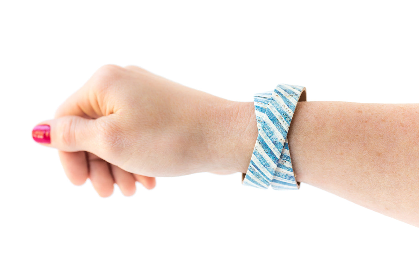 Leather Bracelet / Slim Wrap Cuff / Seaside Cork / Regular