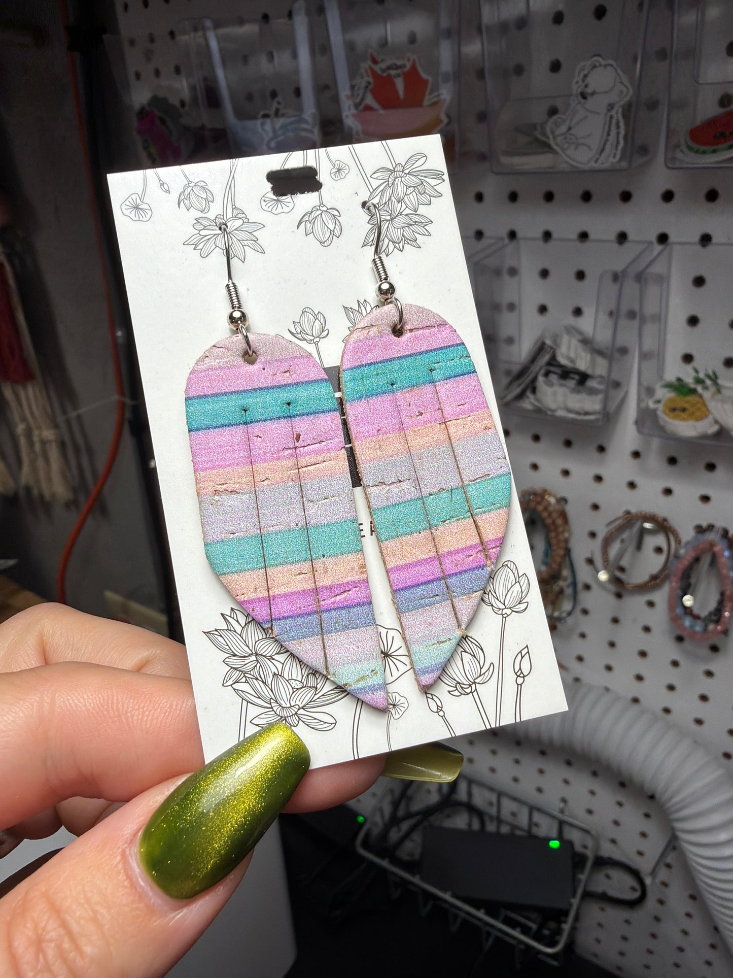 Purple Stripes Mini Fringe