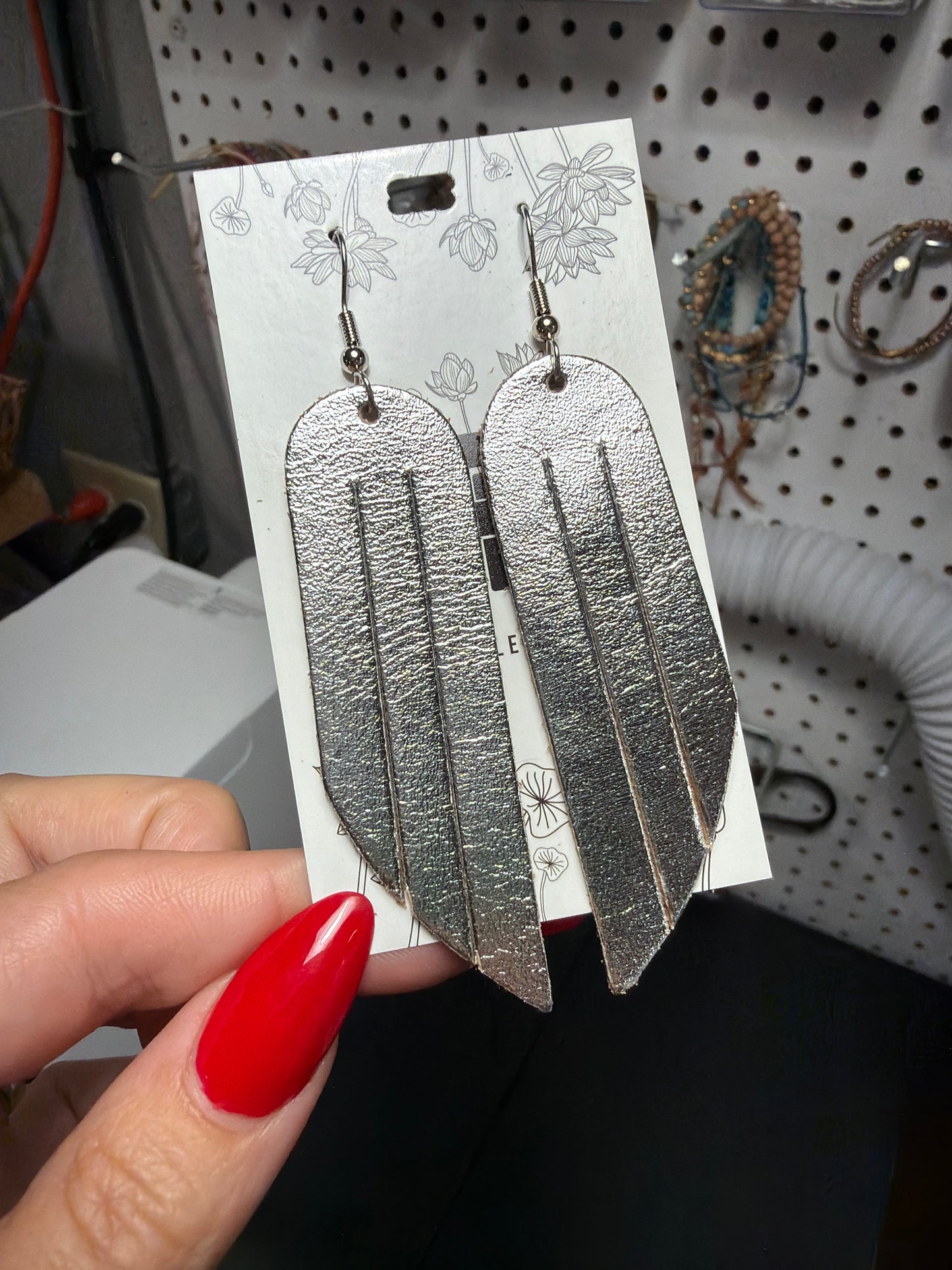 Metallic Silver Fringe