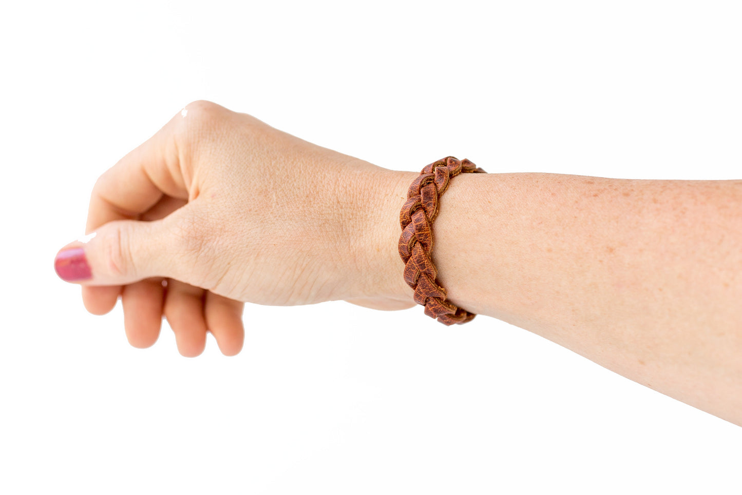 Braided Leather Bracelet / Copper Cowboy