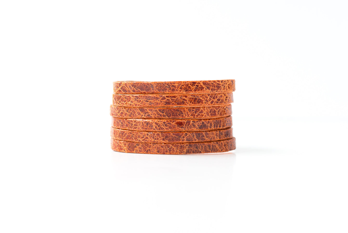 Leather Bracelet / Original Sliced Cuff / Vintage Brown / Extra Large