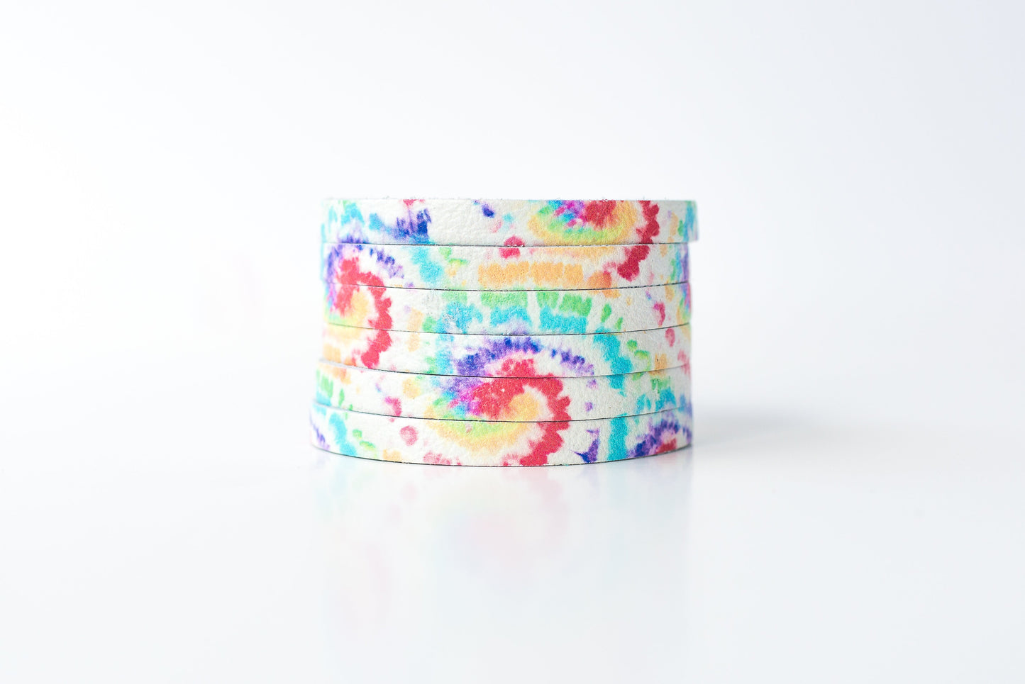 Leather Bracelet / Original Sliced Cuff / Kaleidoscope