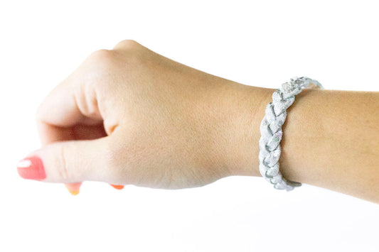 Braided Leather Bracelet / Prism Leopard / Regular