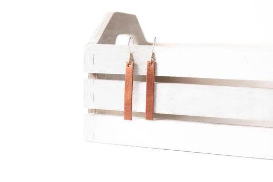 Leather Earrings / Simple / Clay