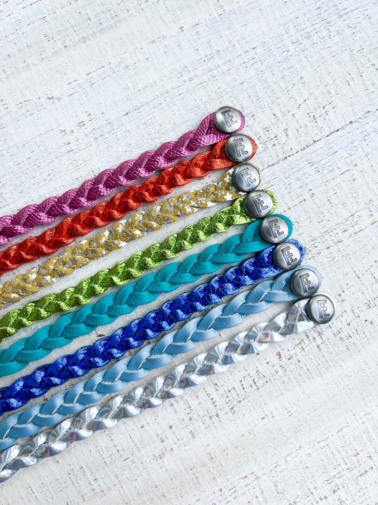 Braided Leather Bracelet / Summer Stars