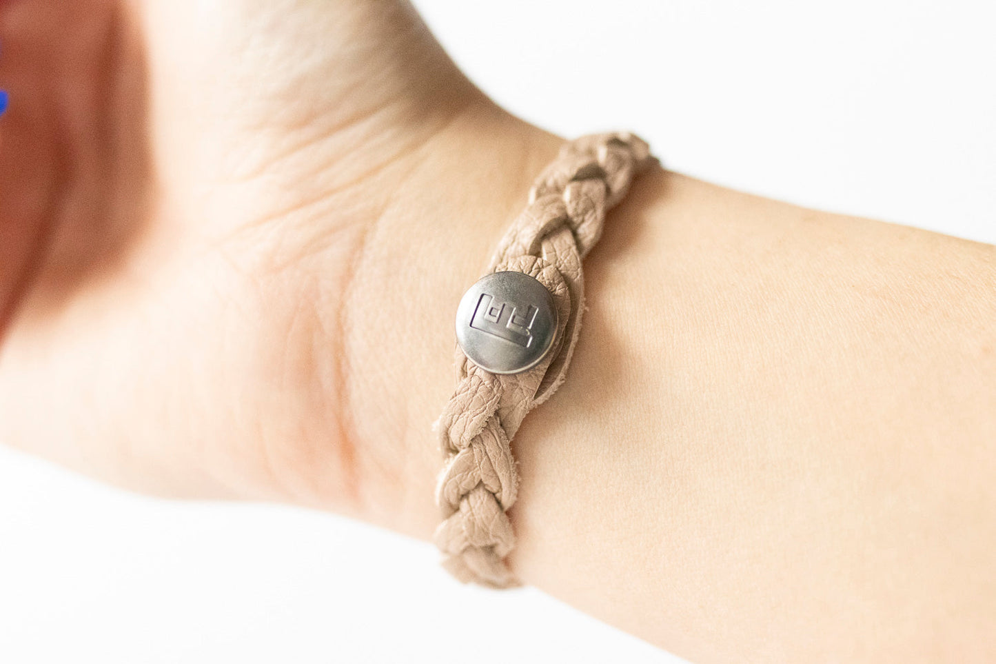Braided Leather Bracelet / Latte