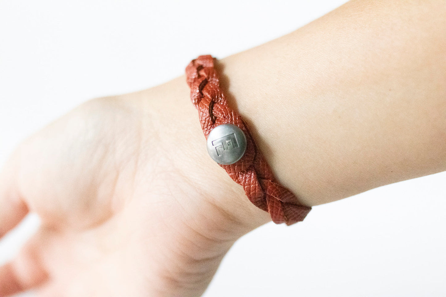 Braided Leather Bracelet / Spiced Cider