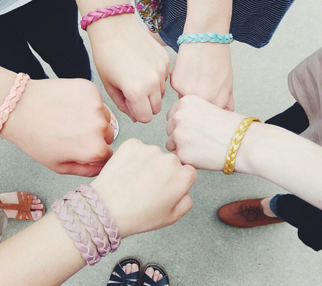 Braided Leather Bracelet / Cosmic Space / Regular
