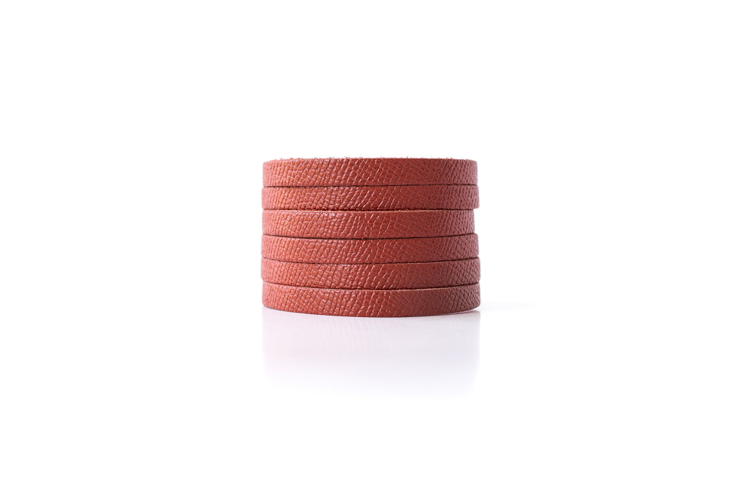 Leather Bracelet / Original Sliced Cuff / Spiced Cider / Small